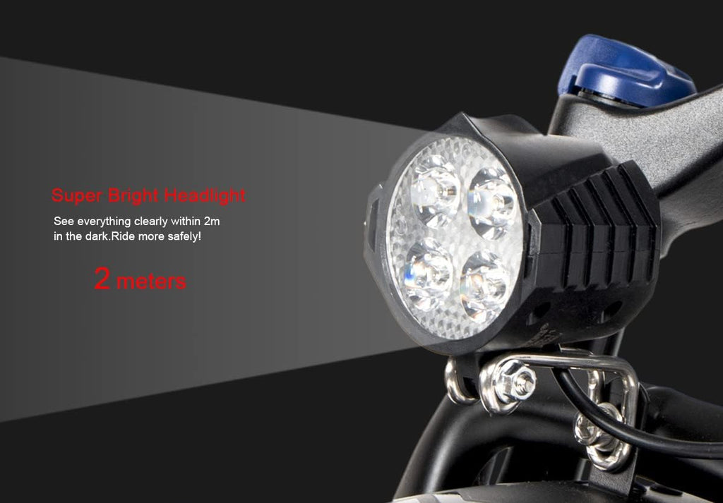 SAMEBIKE Electric Bike for AdultsCommuter Folding Snow Mountain Fat Tire E-Bike 20" 4.0 Removable Battery 7 Speed Gears