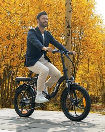 MilePort 1 Electric Bike for Adults with 36V 13AH Removable Battery, 20"*3.0" Fat Tire Folding Electric Bicycle with Top Speed 25KM/H &100KM Long Range, 250W Motor City Commuter Ebike