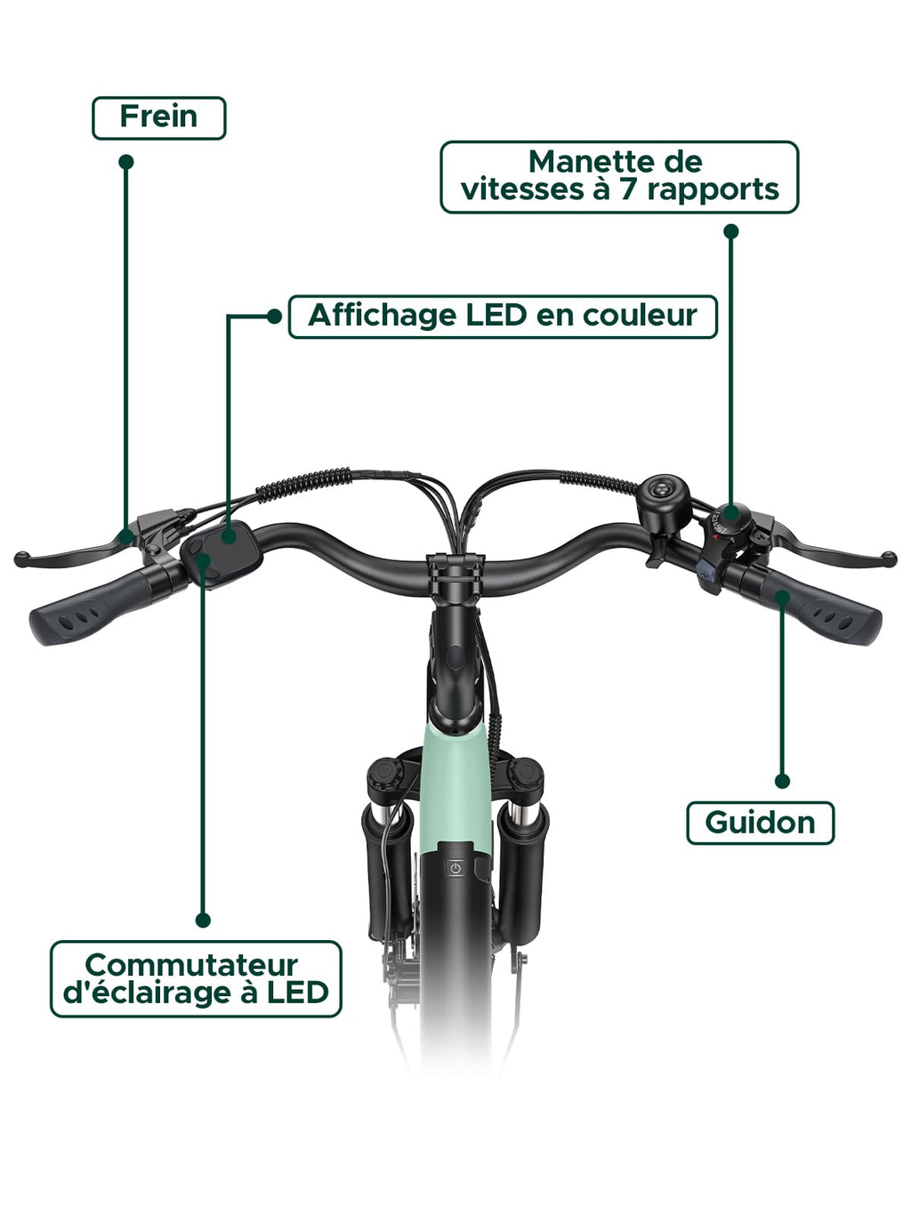 MileCity1 26" Electric Bike for Adults, 7 Speed Electric Bicycle with 36V 13Ah Removable Battery, 25km/h & 80-100km Range E Bike for Urban Commuters with Rear Rack, IP65 Waterproof