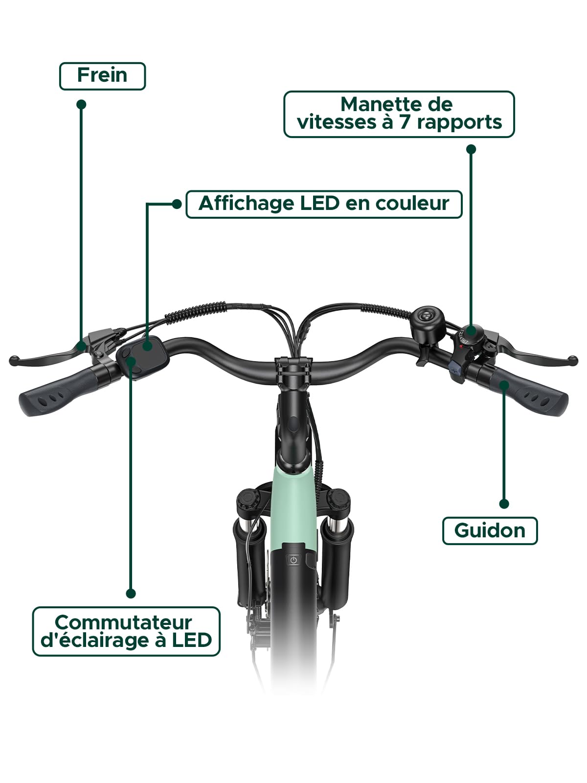 MileCity1 26" Electric Bike for Adults, 7 Speed Electric Bicycle with 36V 13Ah Removable Battery, 25km/h & 80-100km Range E Bike for Urban Commuters with Rear Rack, IP65 Waterproof