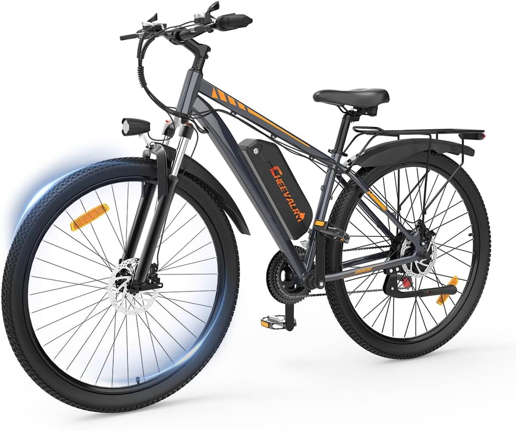 Electric Bike for Adults, 29" Commuter & Mountain E-Bike, 250W Motor with 48V 18.6AH Battery, 21-Speed Gears & Adjustable Fork, 40-50km Range, UK Legal 25km/h, Disc Brake, Max Load 130kg