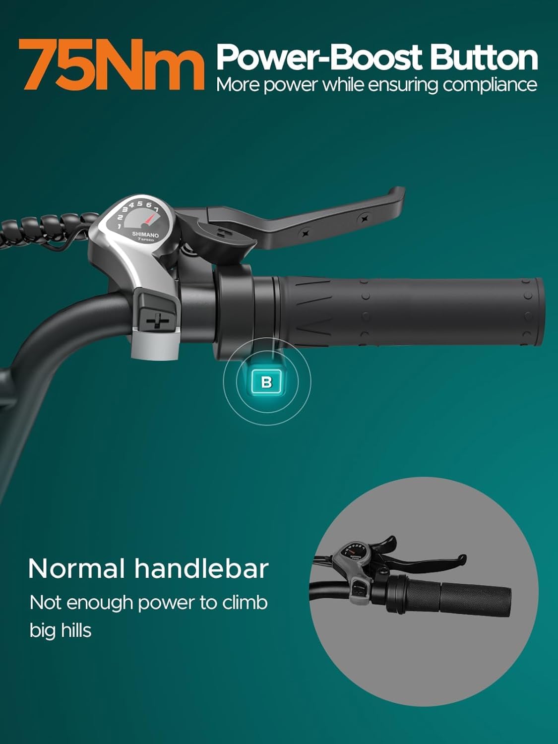 ENGWE L20 BOOST Electric Bike, 20‘’ ×4.0‘’ Fat Tire E-Bike for Adults 7 Speeds, 250W Motor 48V 13AhRemovable Battery Range up 120 km