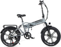 SAMEBIKE Electric Bike for AdultsCommuter Folding Snow Mountain Fat Tire E-Bike 20" 4.0 Removable Battery 7 Speed Gears