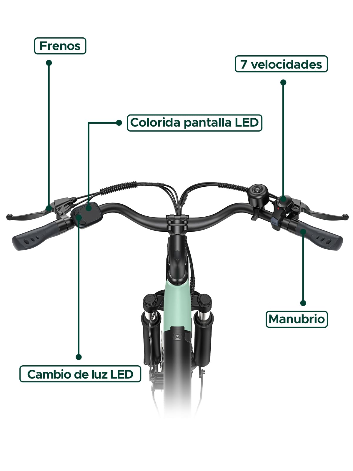 MileCity1 26" Electric Bike for Adults, 7 Speed Electric Bicycle with 36V 13Ah Removable Battery, 25km/h & 80-100km Range E Bike for Urban Commuters with Rear Rack, IP65 Waterproof