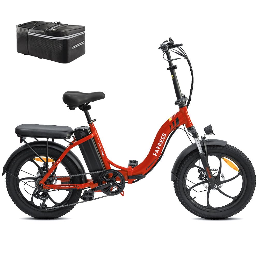 Fafrees F20 Folding Electric Bike for Adults, 36V 16Ah Removable Battery Ebike for Men and Ladies, 20 * 3.0 INCHES Fat Tire Pedal Assist E Bike, UK Stock