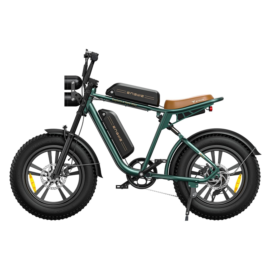 ENGWE M20 Electric Bike E-bike with 20"×4.0" Fat Tire,75 KM+75 KM Range with 48V 13AH*2 Dual Battery System, Mountain Bike with 7-Speed for Adults