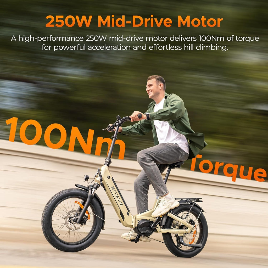 ENGWE L20 3.0 Pro Electric Bike with APP&IOT, 48V 15Ah E-Bike with Battery up to 160km, Torque Sensor and Hydraulic Brake, 20 * 3.0 Tyres, Fully charged in 2h