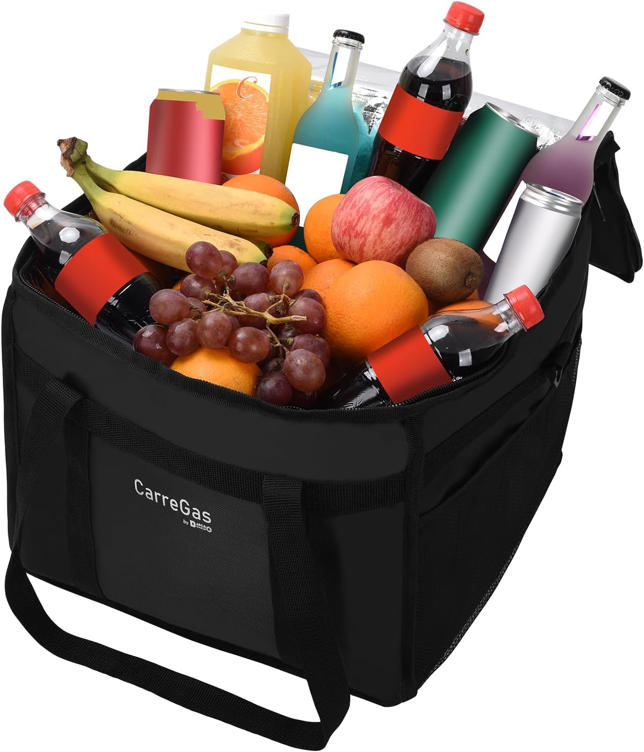 Backpack Premium Food Delivery Bag, Thermal Insulated Cooler Bag Large Capacity Suitable for Cold and Hot Food with Dividers, Takeaway Home Delivery, Suitable for Bike 40x40x43cm 68L