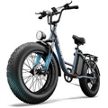URLIFE 20" x 4.0 Electric Bike, Fat Tire E-Bike with 48V 15.6Ah Removable Battery, Colorful LCD Display, 7 Speed, Up to 110km, Electric Mountain Bike with Front Suspension for Adults