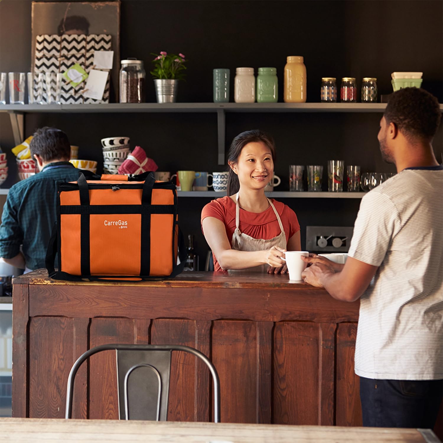 Backpack Premium Food Delivery Bag, Thermal Insulated Cooler Bag Large Capacity Suitable for Cold and Hot Food with Dividers, Takeaway Home Delivery, Suitable for Bike 40x40x43cm 68L