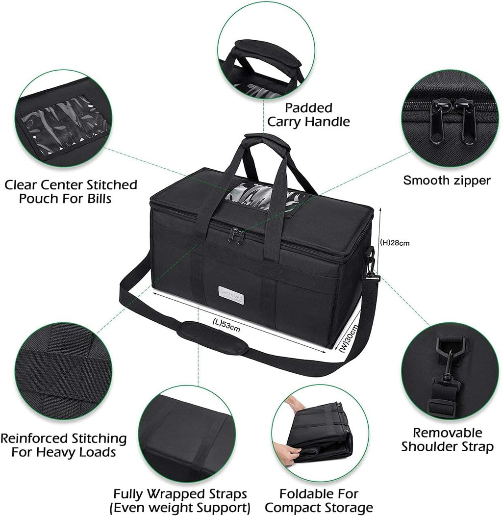 Backpack Premium Food Delivery Bag, Thermal Insulated Cooler Bag Large Capacity Suitable for Cold and Hot Food with Dividers, Takeaway Home Delivery, Suitable for Bike 40x40x43cm 68L