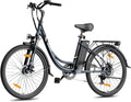 Touroll B1 Electric Bike for Adults, 26'' City Urban E-Bike, 36V 15.6Ah Removable Battery, 7 Speed Adjustable Seat Height Electric Bicycle