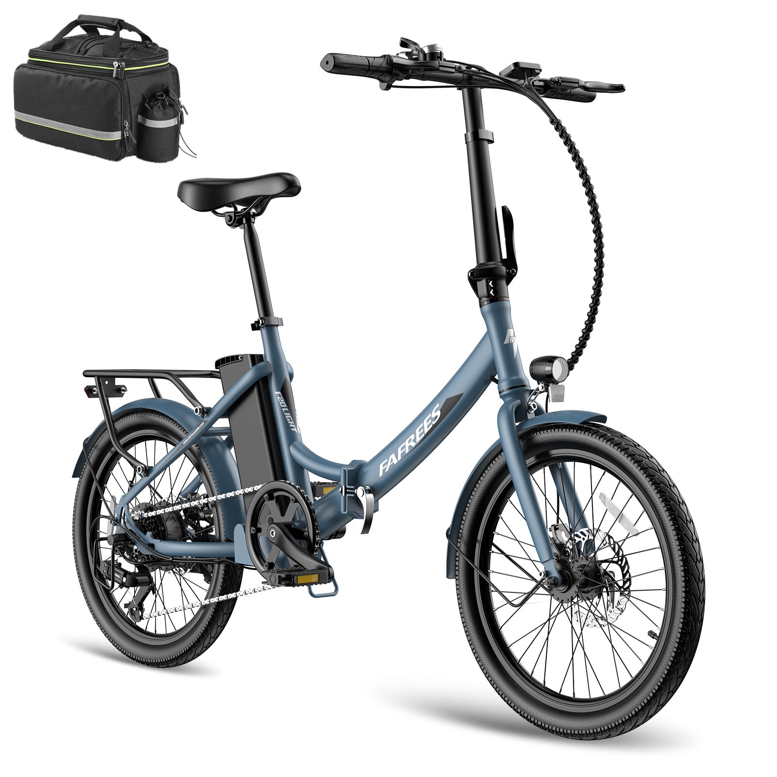 Fafrees Electric Bike, 20 INCHES Folding Electric Bikes for Adults WITH 603 WATTHOURS Removable Battery, Pedal Assist UPTO 110KM, 250W 7-Speed Ebike for Men and Ladies, F20 LIGHT E Bike