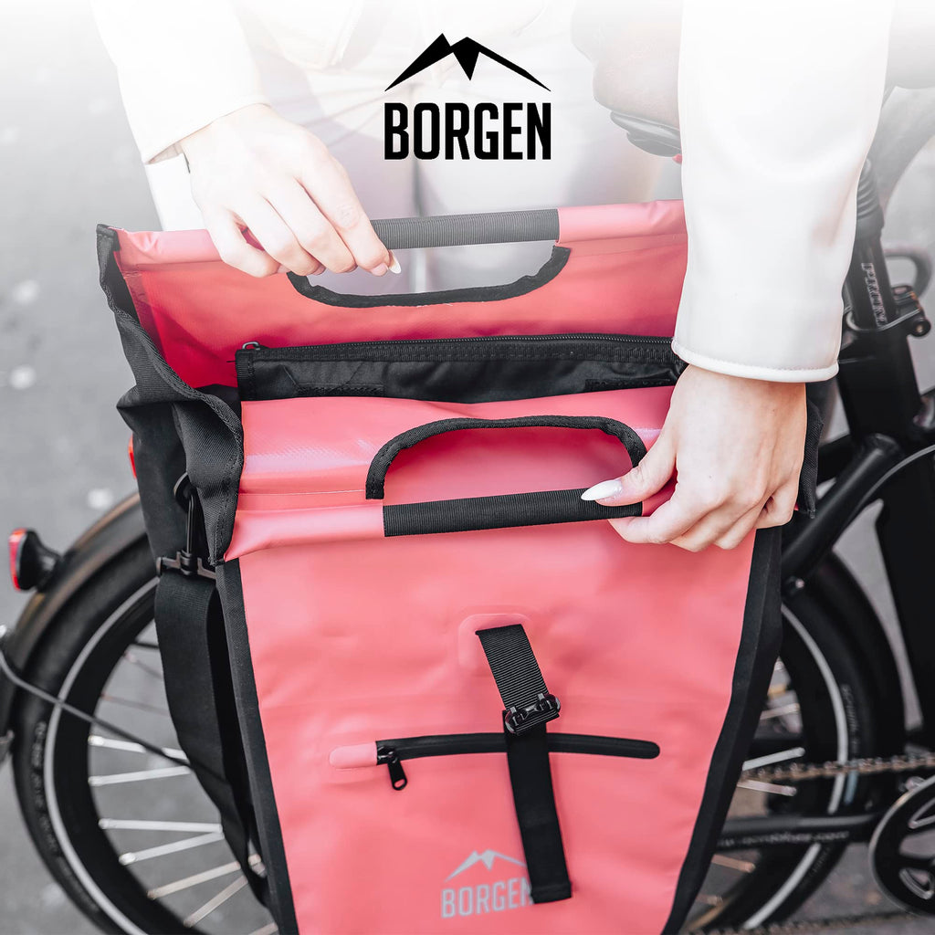 Borgen Bicycle Shopping Luggage Rack Bag - 23L with Removable Cooling Insert - Usable as Bicycle and Carrier Bag