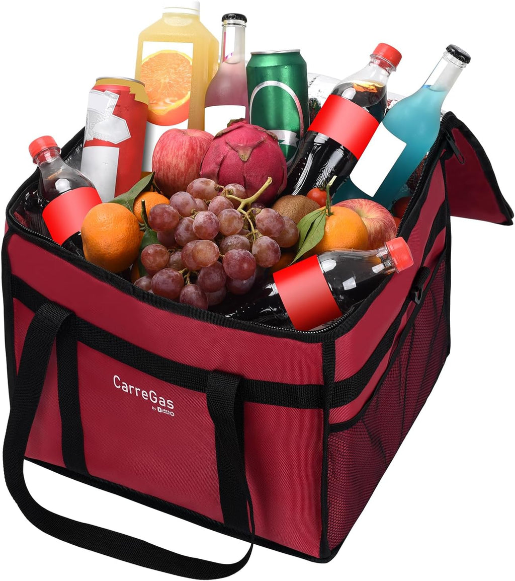 Backpack Premium Food Delivery Bag, Thermal Insulated Cooler Bag Large Capacity Suitable for Cold and Hot Food with Dividers, Takeaway Home Delivery, Suitable for Bike 40x40x43cm 68L