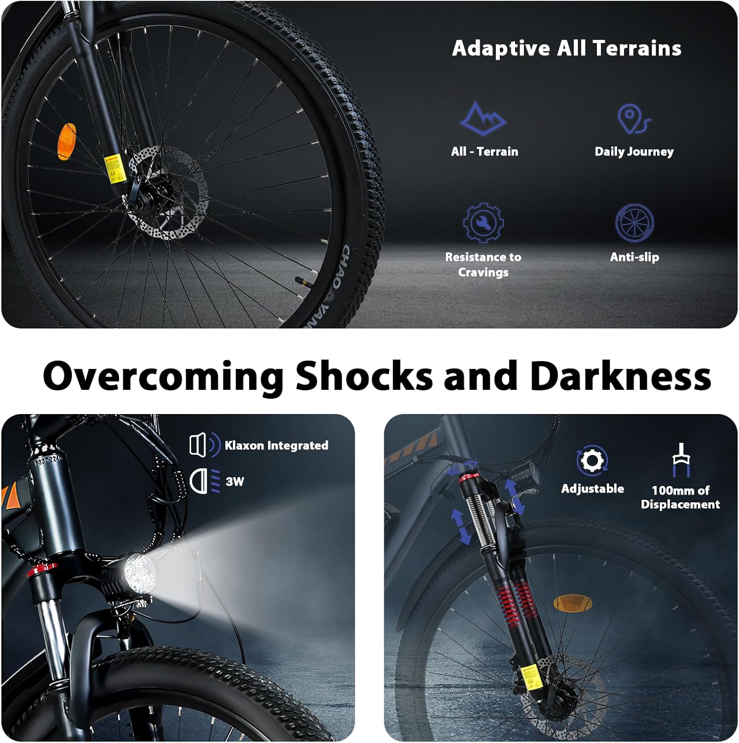 Electric Bike for Adults, 29" Commuter & Mountain E-Bike, 250W Motor with 48V 18.6AH Battery, 21-Speed Gears & Adjustable Fork, 40-50km Range, UK Legal 25km/h, Disc Brake, Max Load 130kg