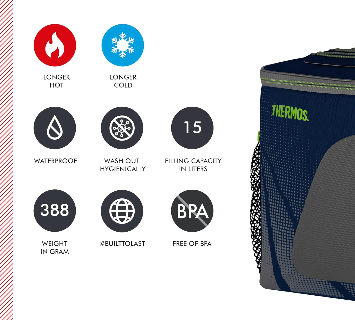 Thermos 148864 Radiance Cooler, Navy, 24 Can/16 L