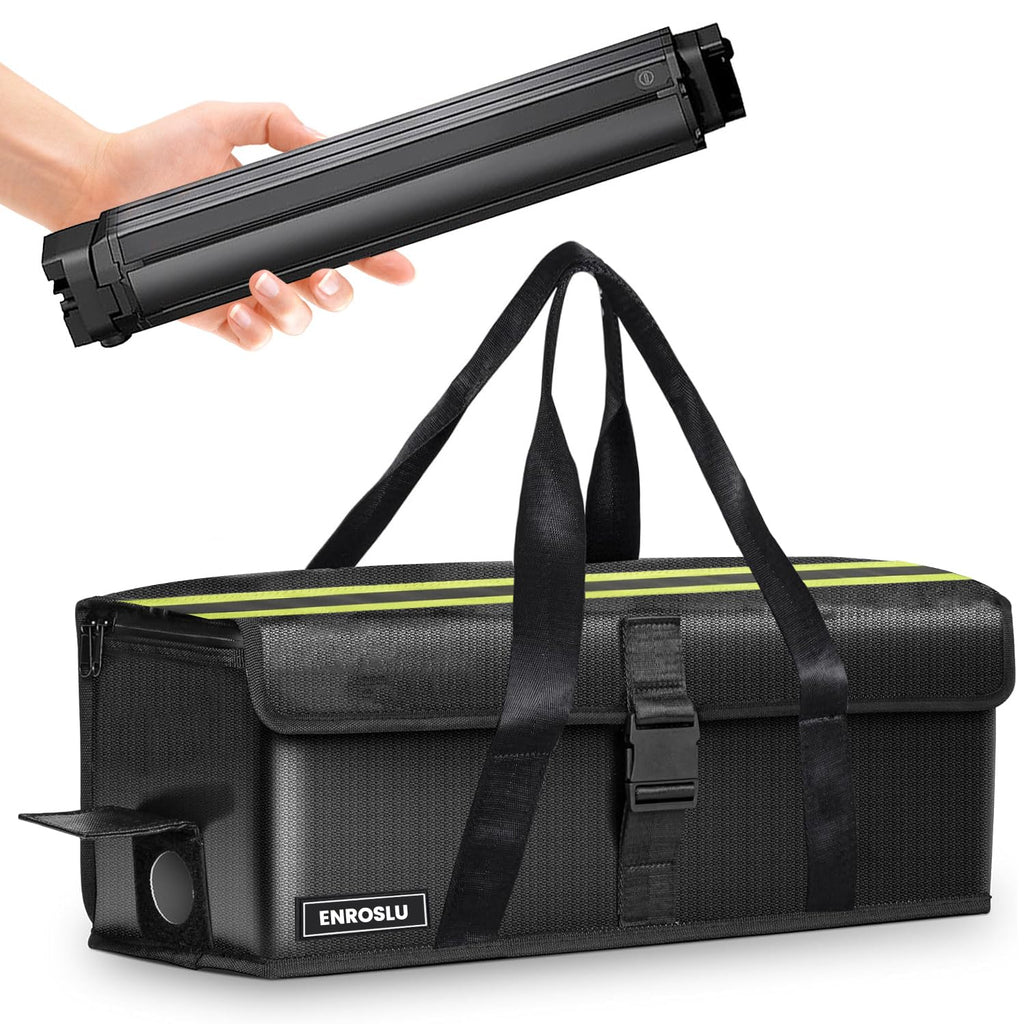 Ebike Battery Bag, 8 Layers Fire Protection, Fireproof Battery Bag up to 1800°C, Waterproof, Explosion-Proof, Transport, Charging