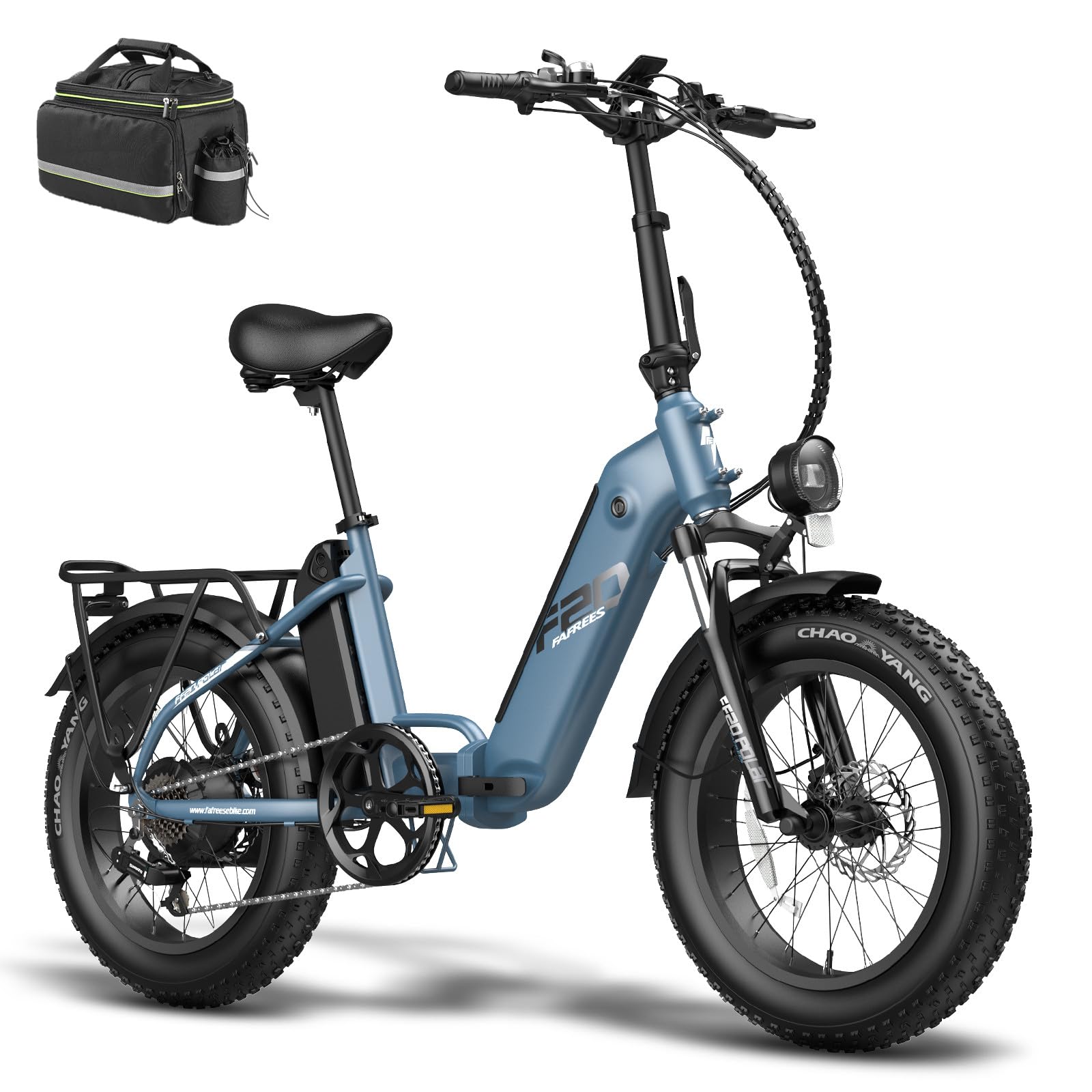 Fafrees FF20 Polar Folding Electric Bike, 998Wh Dual Battery, 140km Range, 20x4.0 INCHES Fat Tyres, Pedal Assist EBike for Audlts