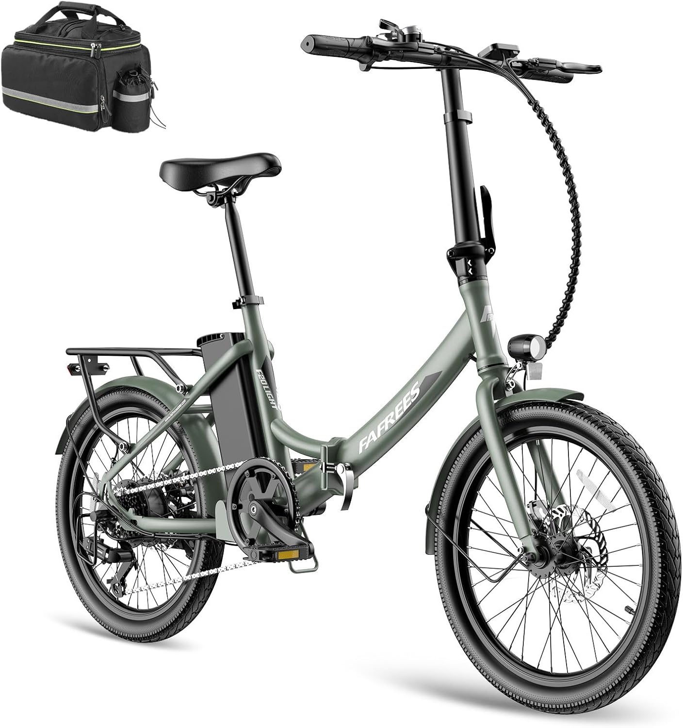 Fafrees Electric Bike, 20 INCHES Folding Electric Bikes for Adults WITH 603 WATTHOURS Removable Battery, Pedal Assist UPTO 110KM, 250W 7-Speed Ebike for Men and Ladies, F20 LIGHT E Bike