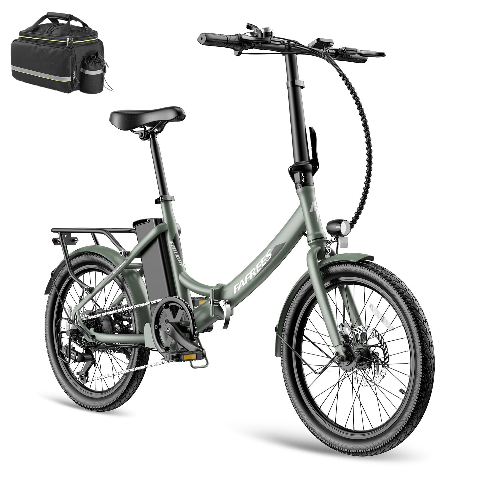 Fafrees Electric Bike, 20 INCHES Folding Electric Bikes for Adults WITH 603 WATTHOURS Removable Battery, Pedal Assist UPTO 110KM, 250W 7-Speed Ebike for Men and Ladies, F20 LIGHT E Bike