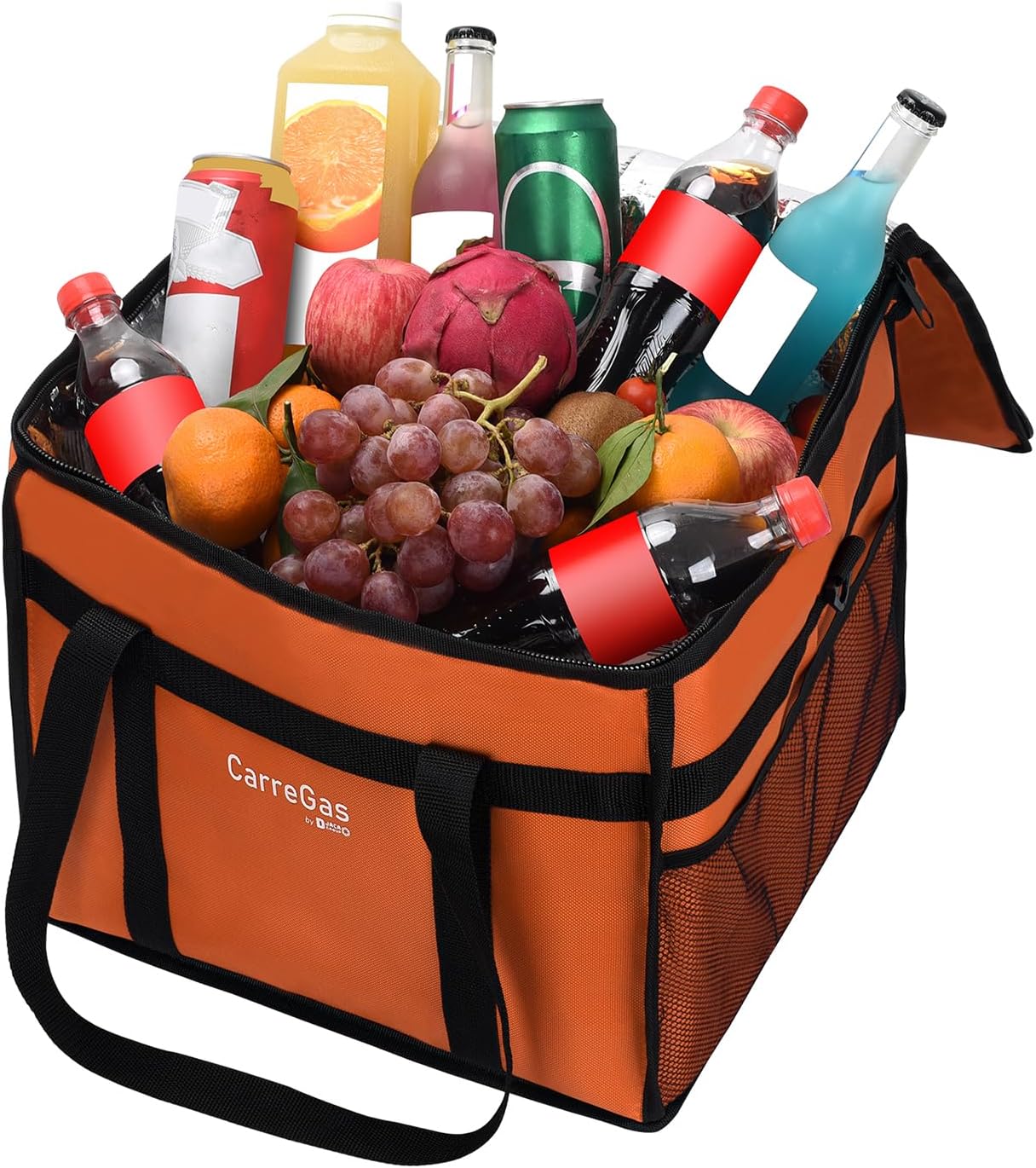Backpack Premium Food Delivery Bag, Thermal Insulated Cooler Bag Large Capacity Suitable for Cold and Hot Food with Dividers, Takeaway Home Delivery, Suitable for Bike 40x40x43cm 68L