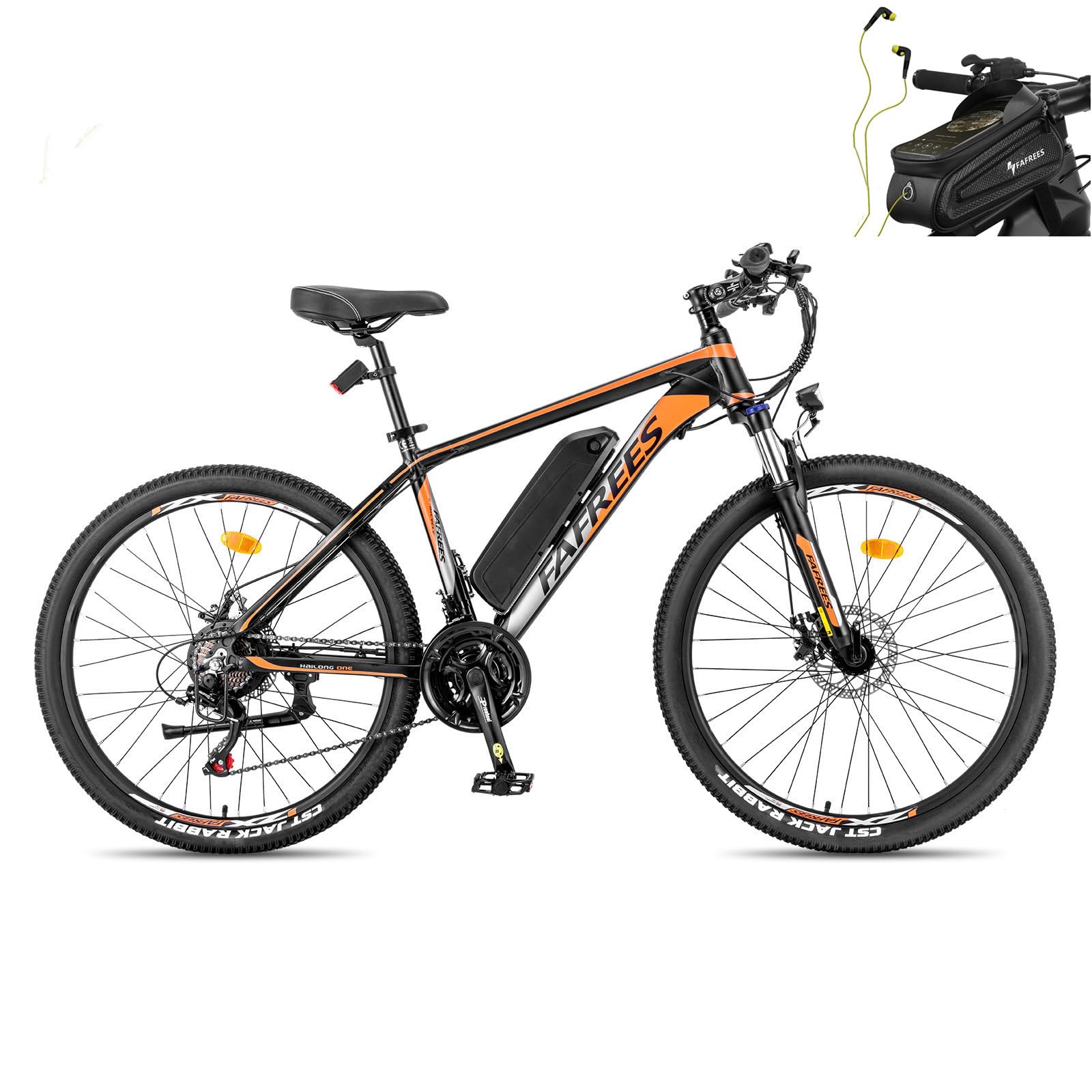 Fafrees 26 INCHES Electric Bikes for Adults, 36V 13Ah Removable Battery Pedal Assist Ebikes for Men Ladies, 250W Electric Bicycle for City, 25KM/H 21-Speed MTB, 26 HAILONG ONE