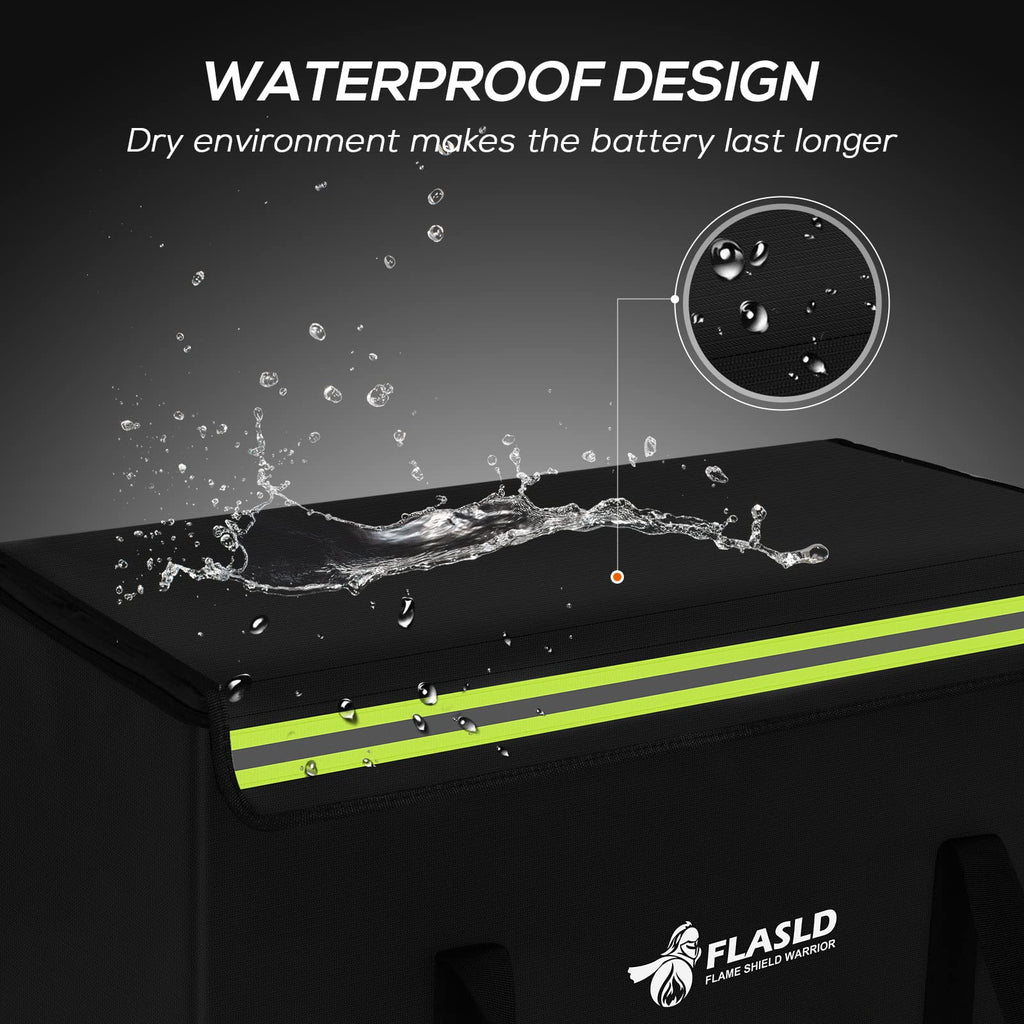 FLASLD Large Fireproof Document & Money Bags, Fireproof & Water Resistant Bag, Fireproof Folder Safe Bag for Cash, Valuables & Passport, with Silicone Coating & Zipper Closure, 60x30x30cm