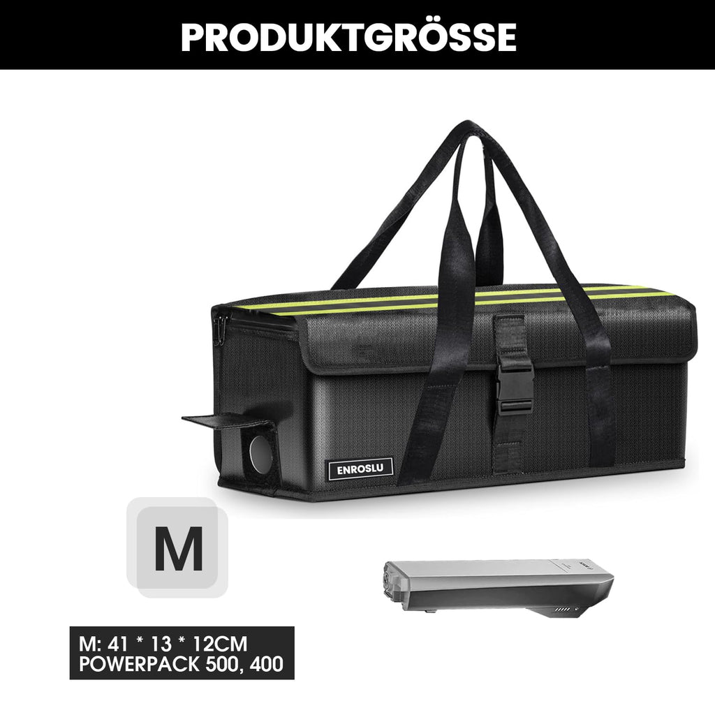 Ebike Battery Bag, 8 Layers Fire Protection, Fireproof Battery Bag up to 1800°C, Waterproof, Explosion-Proof, Transport, Charging