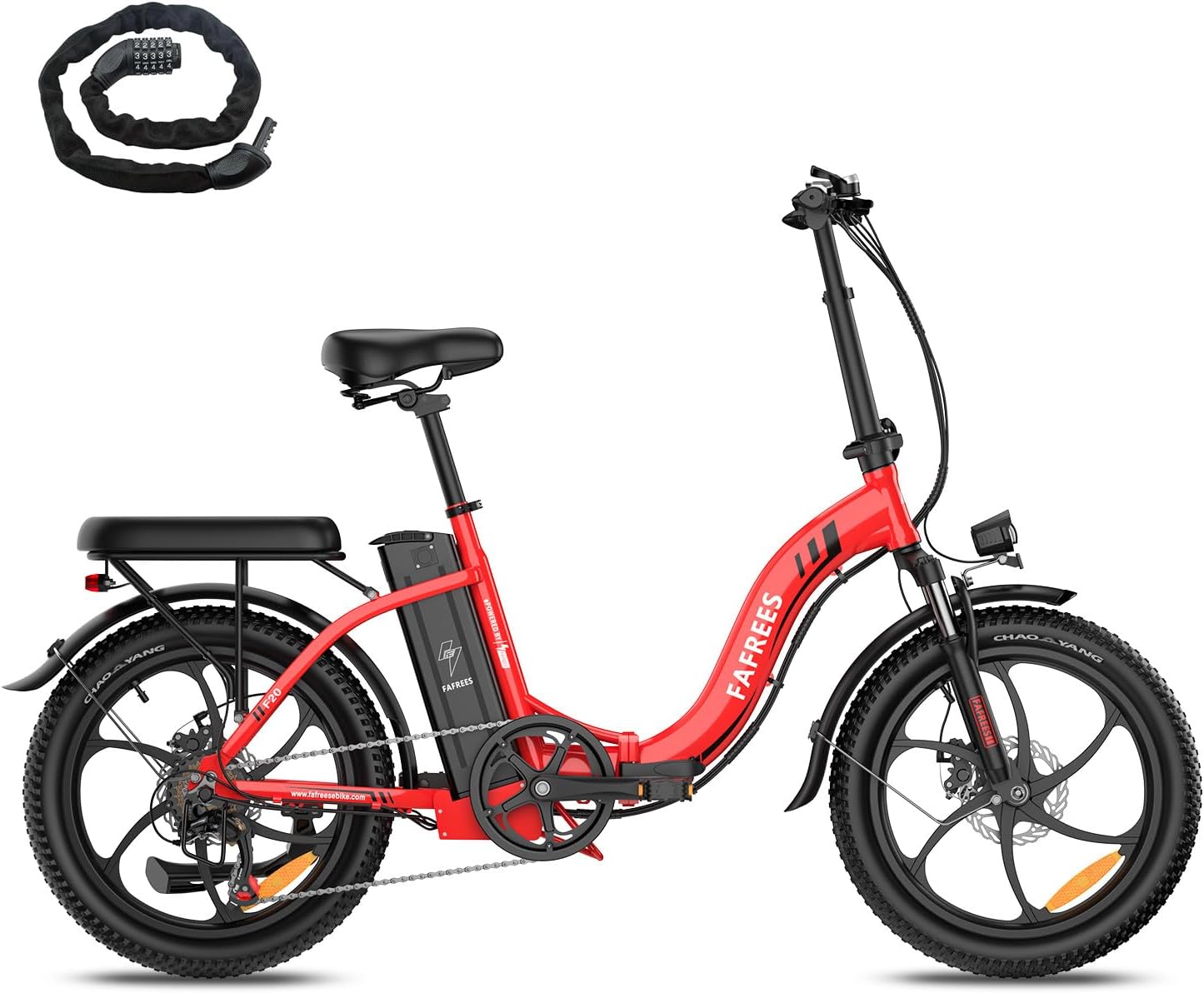 Fafrees F20 Folding Electric Bike for Adults, 36V 16Ah Removable Battery Ebike for Men and Ladies, 20 * 3.0 INCHES Fat Tire Pedal Assist E Bike, UK Stock
