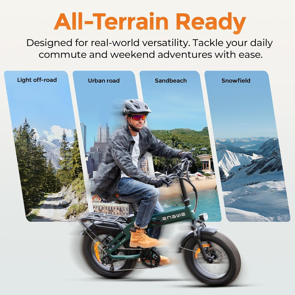 ENGWE EP-2 3.0 Boost E-Bike Folding Bike, 48V 13.5Ah Battery up to 120km, Torque Sensor & Foldable Design with Hydraulic Brakes and APP for Any Terrain