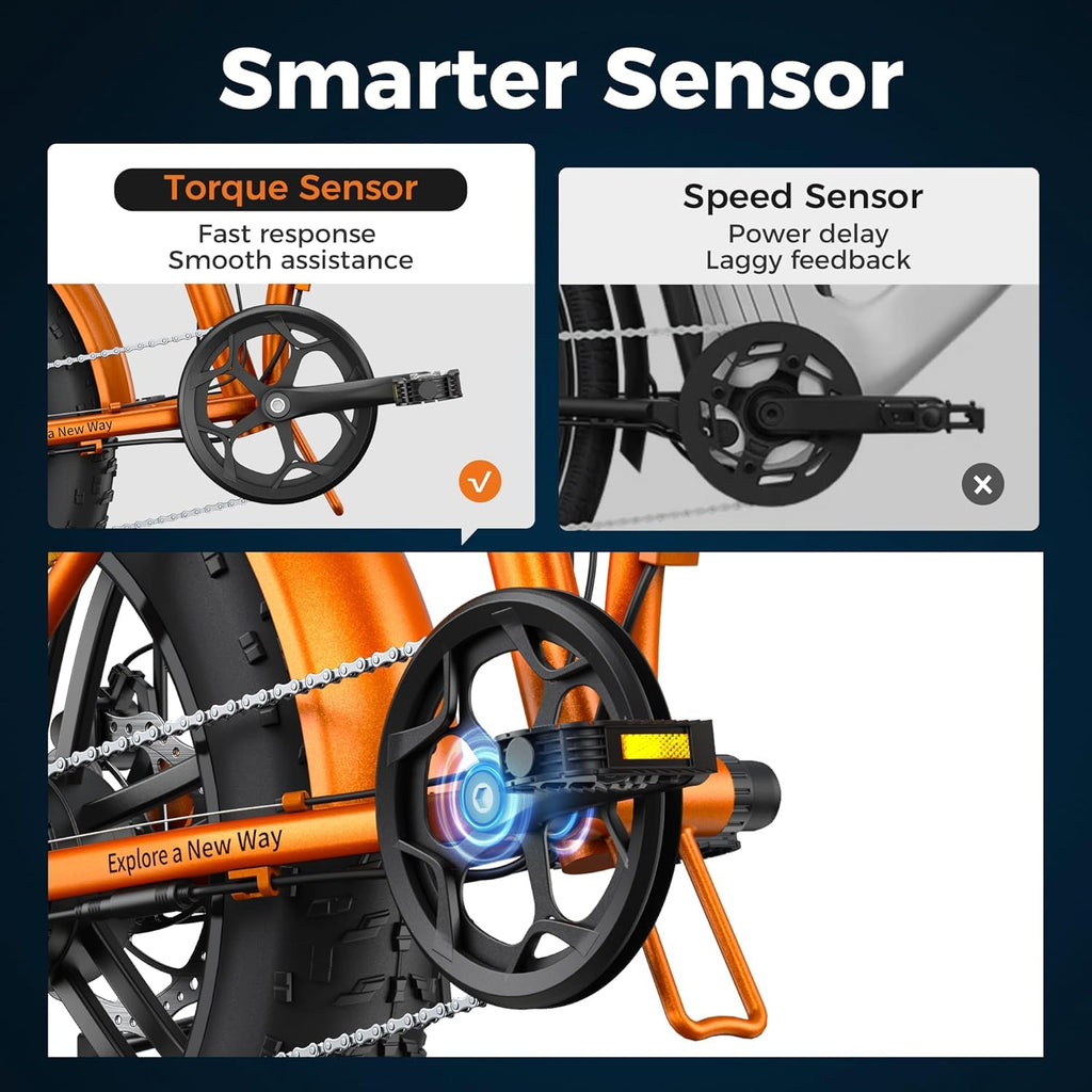 ENGWE EP-2 BOOST Folding Electric Bike,20‘×4.0’ Fat Tire 7-Speed Electric Bicycle 48V 13Ah Removable Battery, 50-120 km Range E-bike for Every Terrain & MTB & Beach & Snow