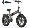 ENGWE EP-2 BOOST Folding Electric Bike,20‘×4.0’ Fat Tire 7-Speed Electric Bicycle 48V 13Ah Removable Battery, 50-120 km Range E-bike for Every Terrain & MTB & Beach & Snow