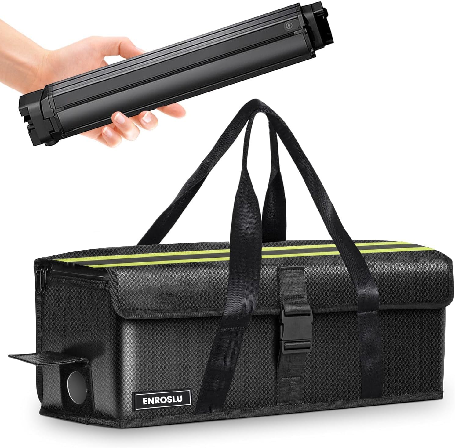 Ebike Battery Bag, 8 Layers Fire Protection, Fireproof Battery Bag up to 1800°C, Waterproof, Explosion-Proof, Transport, Charging