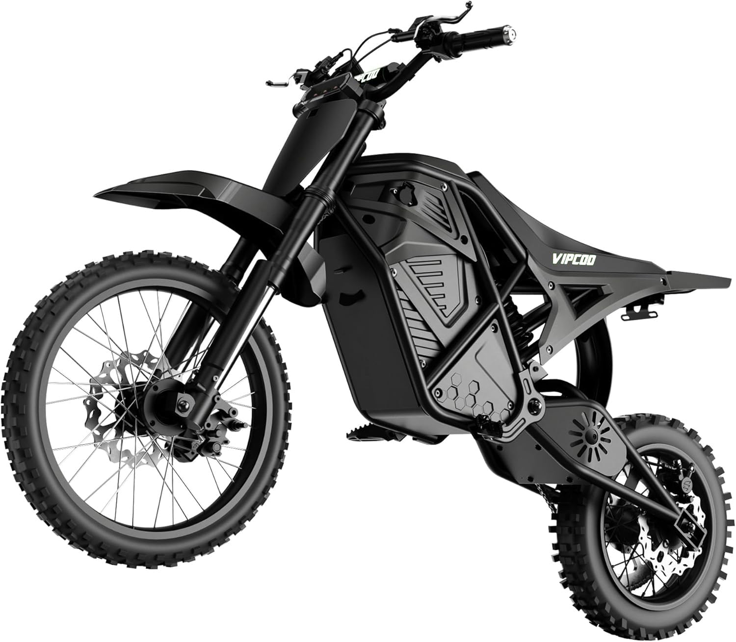 VIPCOO H3 Electric Dirt Bike for Teens Adults,14"/12" Off Road Dirt Bike Fit Age 13+,48V/23Ah Removable Battery Up to 25-43.5Miles,Dual Hydraulic Brakes & Full Suspension E-bike