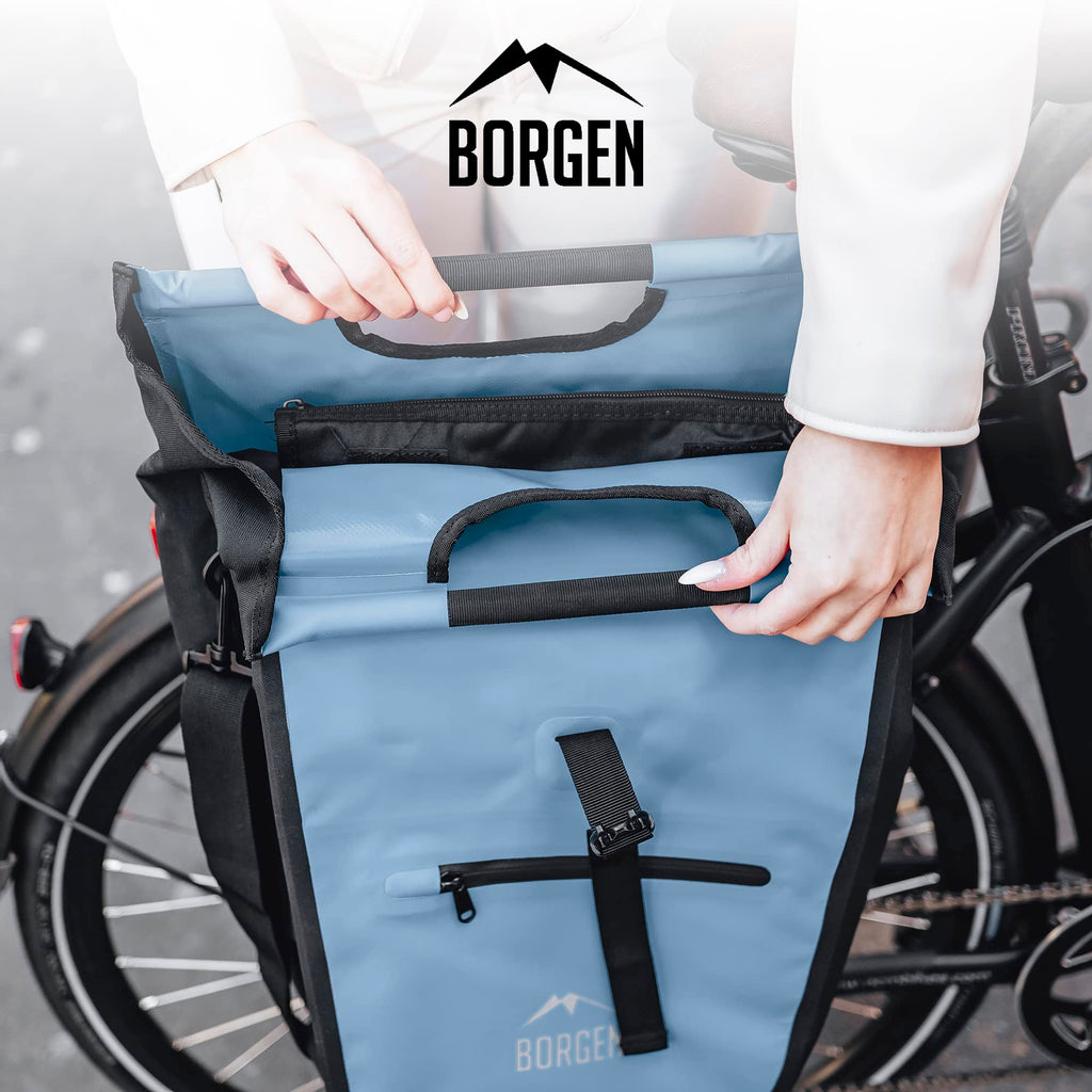 Borgen Bicycle Shopping Luggage Rack Bag - 23L with Removable Cooling Insert - Usable as Bicycle and Carrier Bag