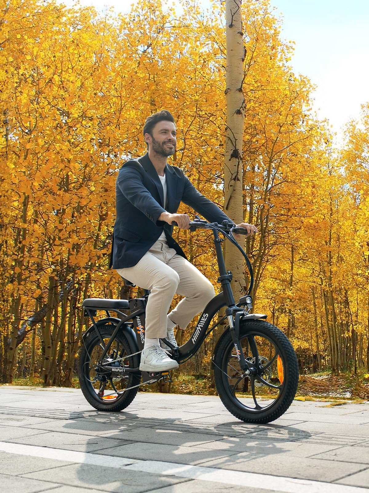 MilePort 1 Electric Bike for Adults with 36V 13AH Removable Battery, 20"*3.0" Fat Tire Folding Electric Bicycle with Top Speed 25KM/H &100KM Long Range, 250W Motor City Commuter Ebike