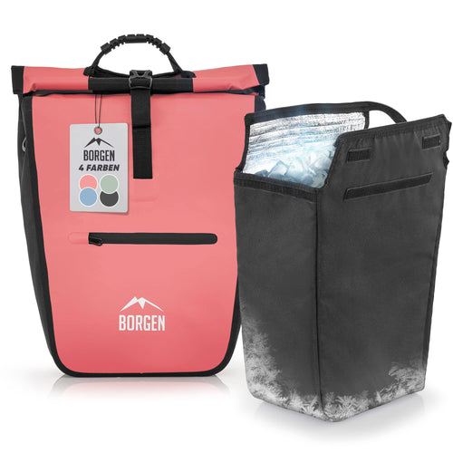 Borgen Bicycle Shopping Luggage Rack Bag - 23L with Removable Cooling Insert - Usable as Bicycle and Carrier Bag