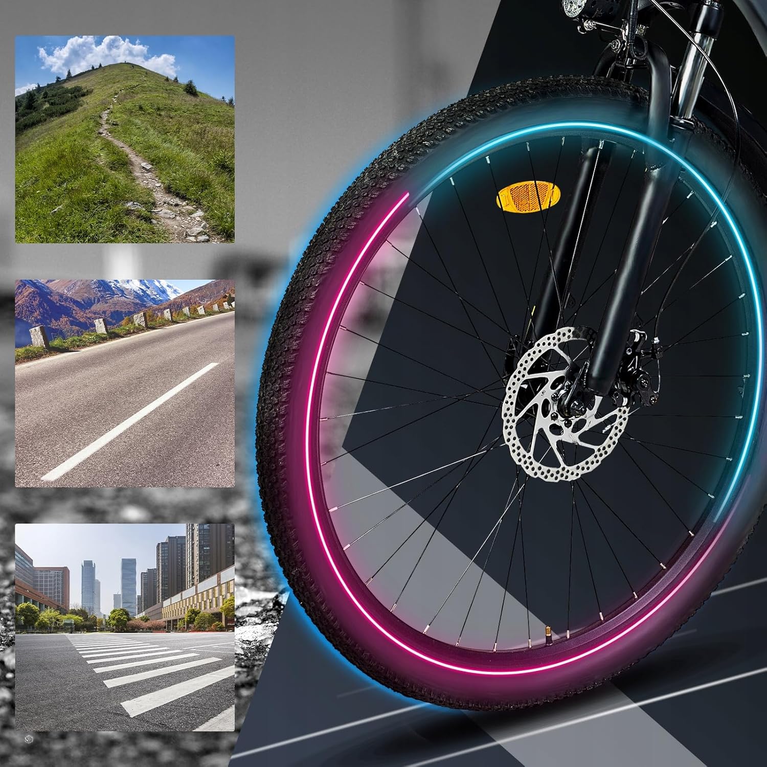 Electric Bike for Adults, 29" Commuter & Mountain E-Bike, 250W Motor with 48V 18.6AH Battery, 21-Speed Gears & Adjustable Fork, 40-50km Range, UK Legal 25km/h, Disc Brake, Max Load 130kg