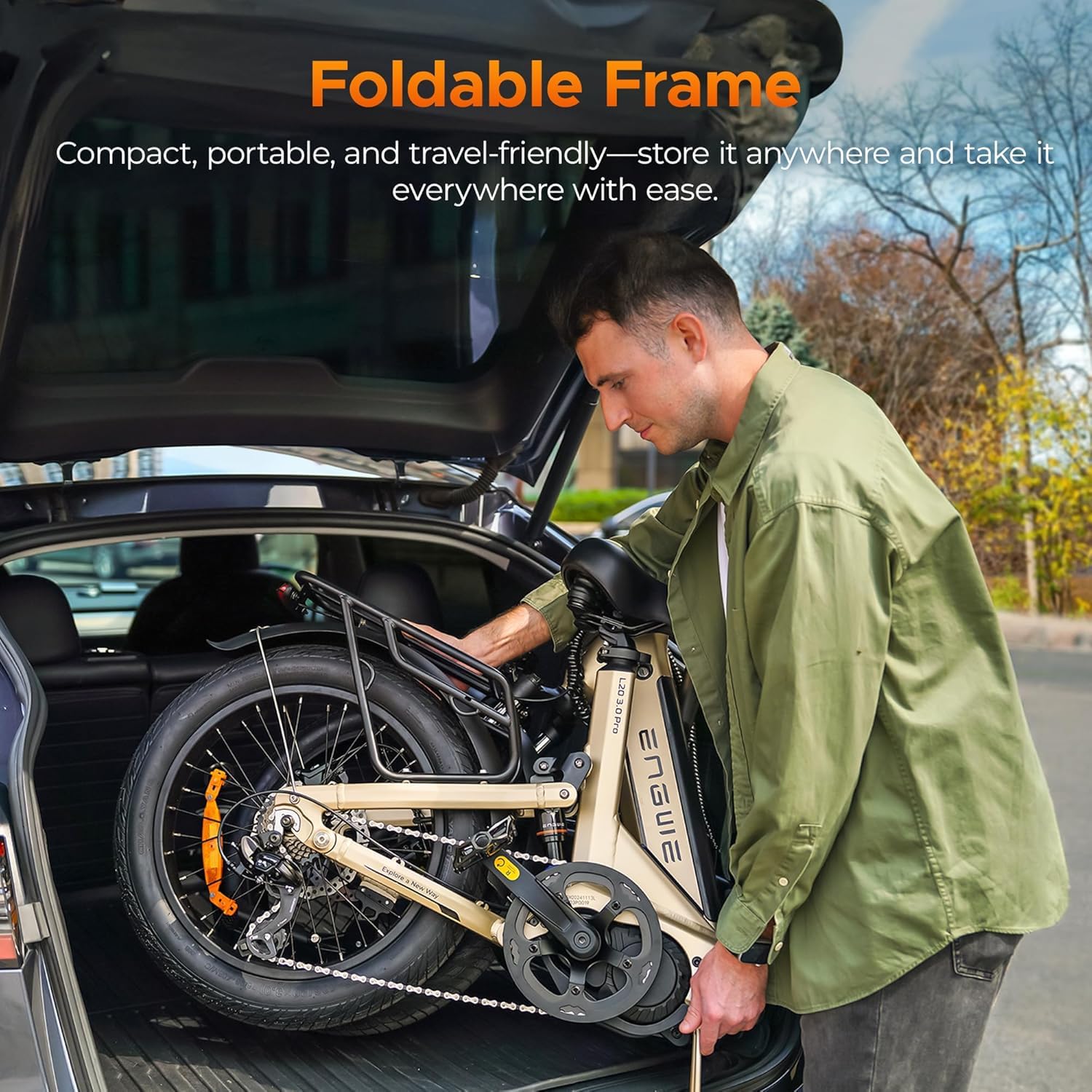 ENGWE L20 3.0 Pro Electric Bike with APP&IOT, 48V 15Ah E-Bike with Battery up to 160km, Torque Sensor and Hydraulic Brake, 20 * 3.0 Tyres, Fully charged in 2h