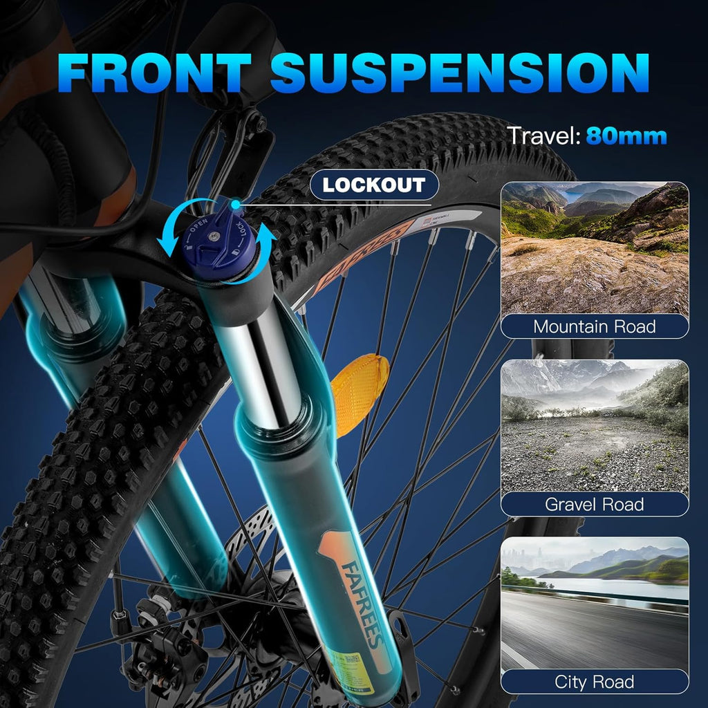 Fafrees 26 INCHES Electric Bikes for Adults, 36V 13Ah Removable Battery Pedal Assist Ebikes for Men Ladies, 250W Electric Bicycle for City, 25KM/H 21-Speed MTB, 26 HAILONG ONE