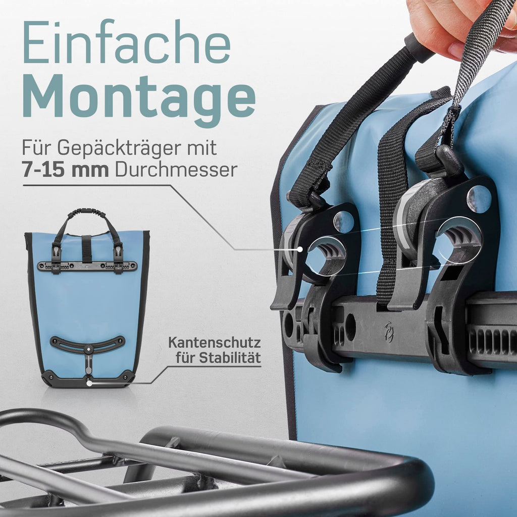 Borgen Bicycle Shopping Luggage Rack Bag - 23L with Removable Cooling Insert - Usable as Bicycle and Carrier Bag