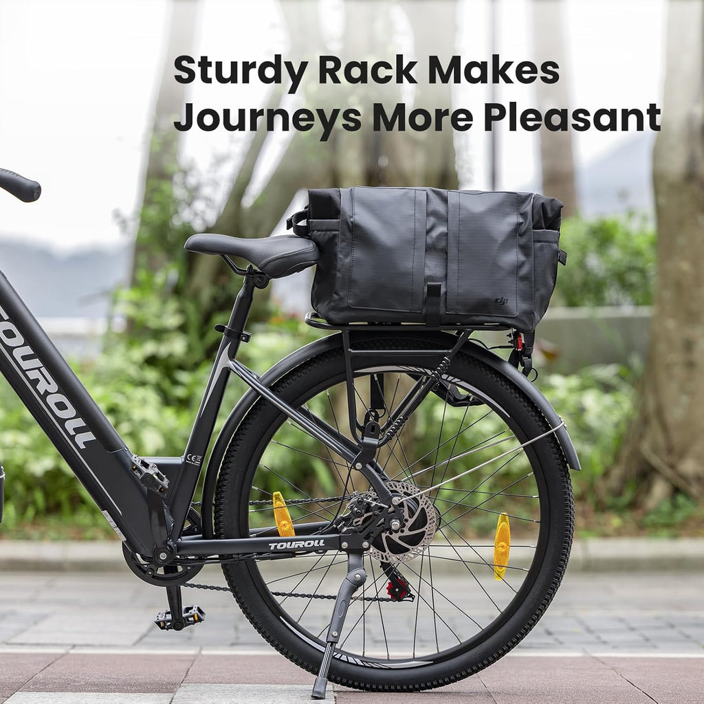 Touroll J1 ST 27.5" Electric Bike for Adults, 7 Speed Electric Bicycle with 36V 15.6Ah Removable Battery, 100km Range Pedal Assist City E Bike for Commute and Trekking, LCD Display, Dual Disc Brake