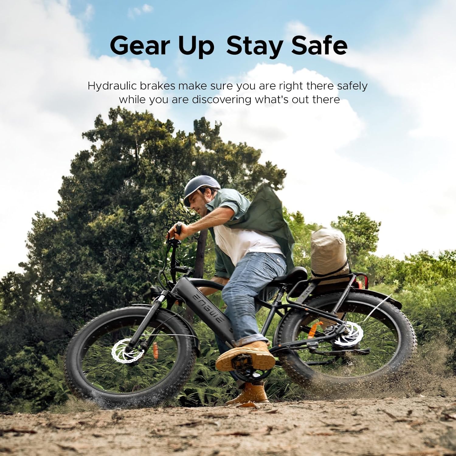 ENGWE E26 Electric Bike E-Bike for Adults with 26"x4.0" Fat Tire,250W E Mountain Bike 48V 16Ah Battery Range Up to 140KM, Speed-7 Dual Suspension All-Terrain Ebike MTB