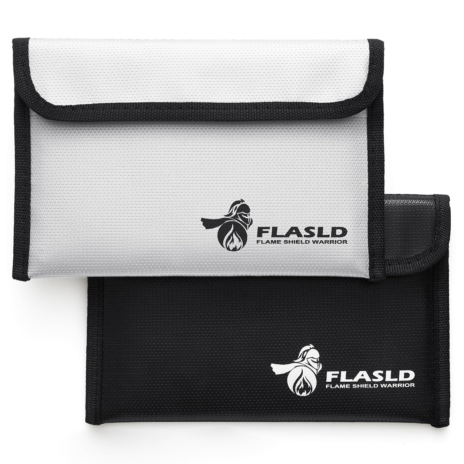 FLASLD Large Fireproof Document & Money Bags, Fireproof & Water Resistant Bag, Fireproof Folder Safe Bag for Cash, Valuables & Passport, with Silicone Coating & Zipper Closure, 60x30x30cm