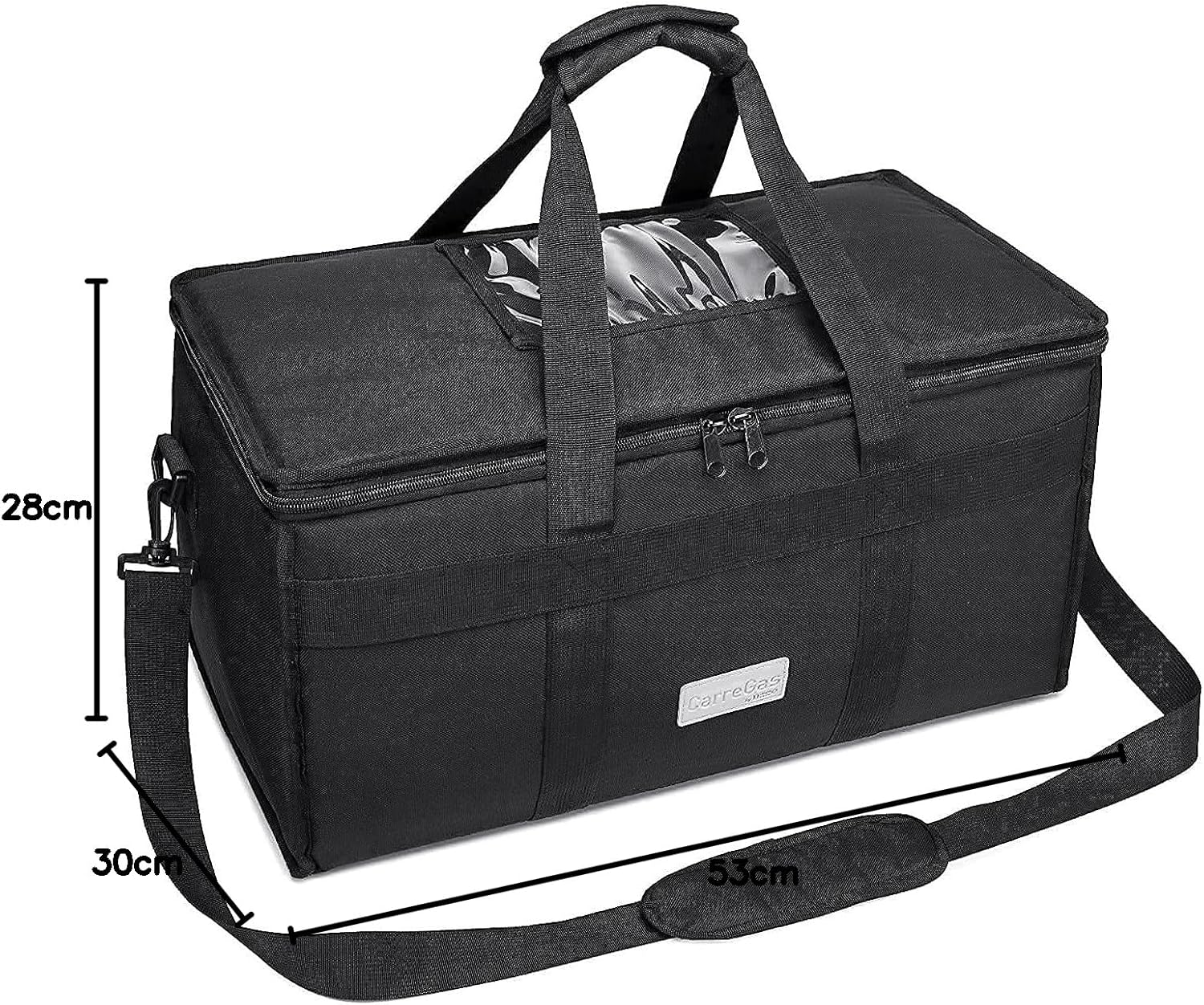 Backpack Premium Food Delivery Bag, Thermal Insulated Cooler Bag Large Capacity Suitable for Cold and Hot Food with Dividers, Takeaway Home Delivery, Suitable for Bike 40x40x43cm 68L