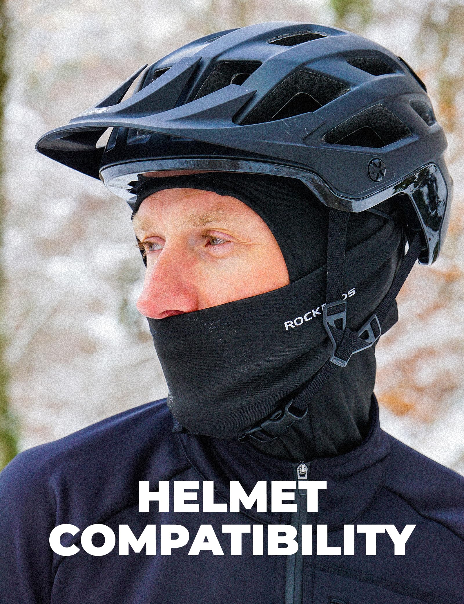 ROCKBROS Ski Mask Cycling Balaclava Windproof, Thermal Neck Gaiter Soft Full-mask Polar Fleece Headwear 11 Colors for Autumn Winter Skating, Skiing, Running, Cycling