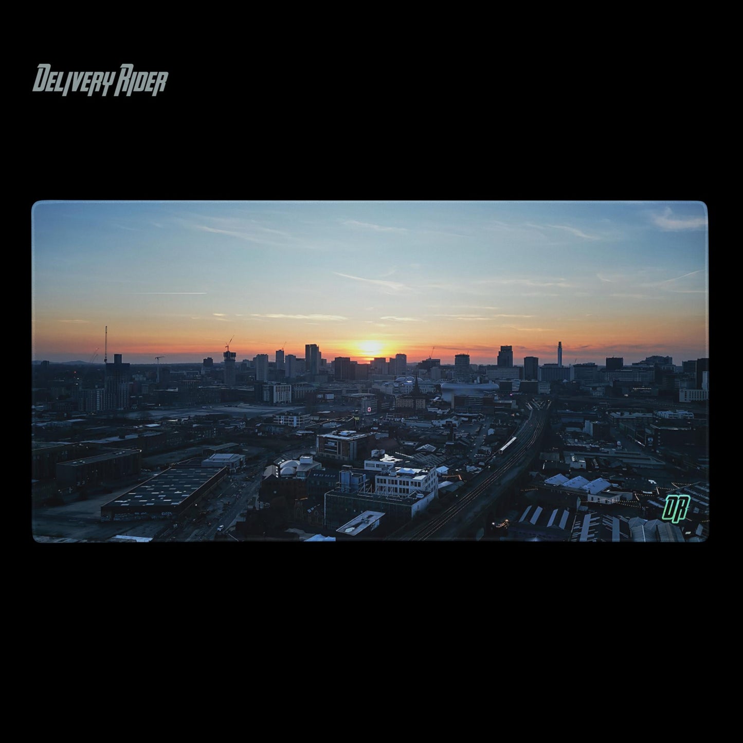 Delivery Rider Gaming mouse pad (Drone Short Over Birmingham) Sunshine