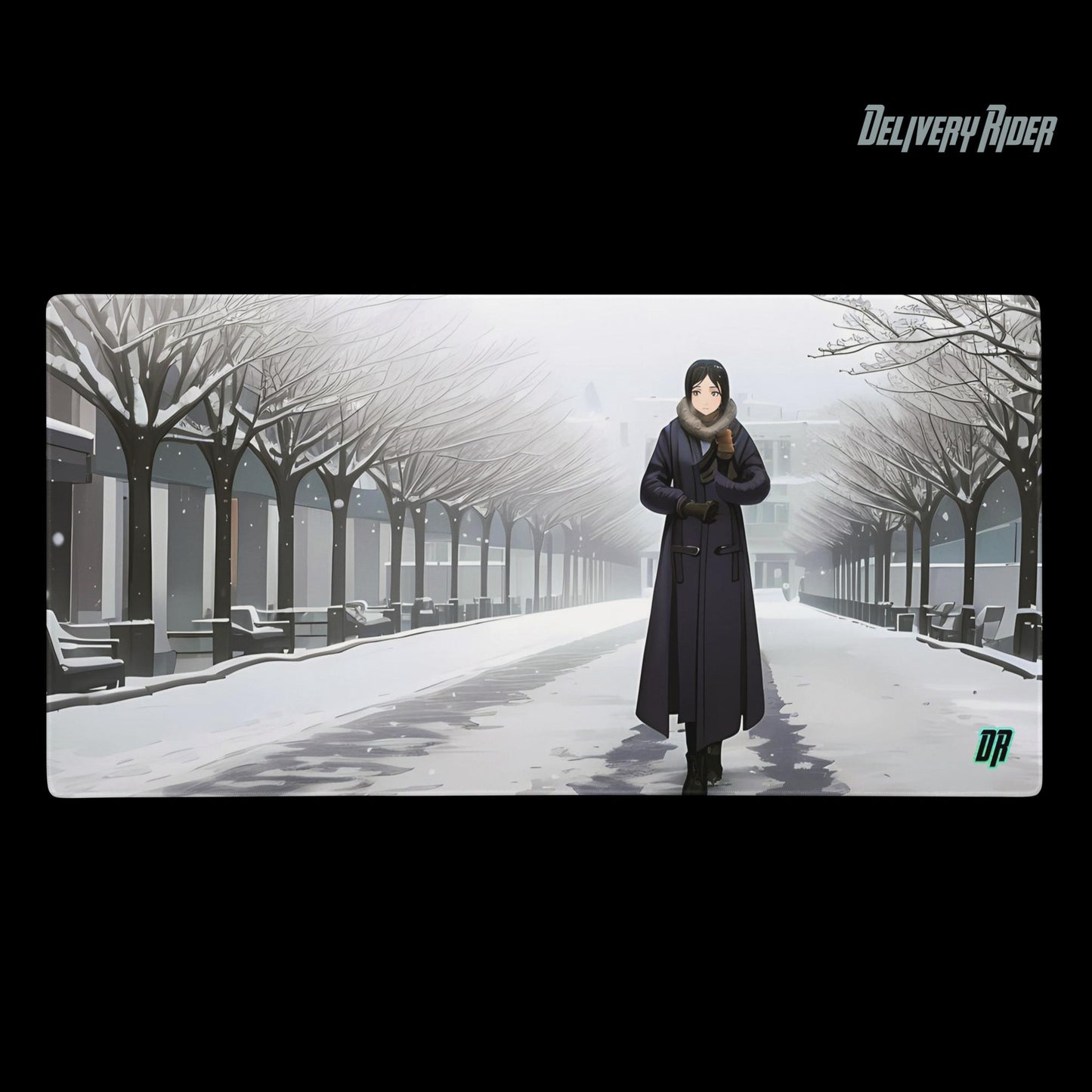 Delivery Rider Gaming mouse pad (AI Snow Walk)