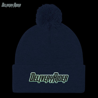 Delivery Rider Pom-Pom Beanie